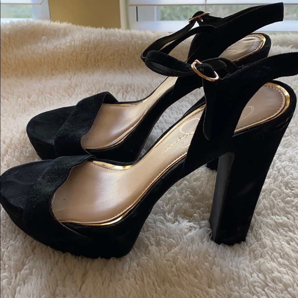 Jessica Simpson suede black heels